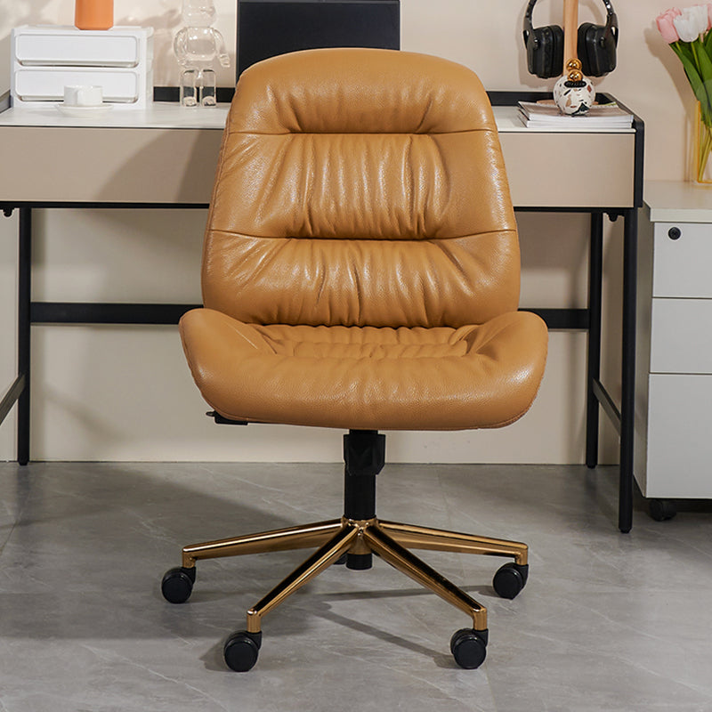 Modern Office Chair Leather Tilt Mechanism No Distressing Ergonomic Chair