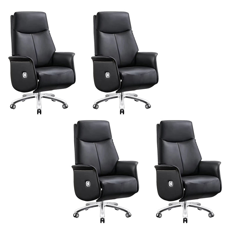 Modern Office Chair Leather No Distressing Ergonomic Chair with Wheels