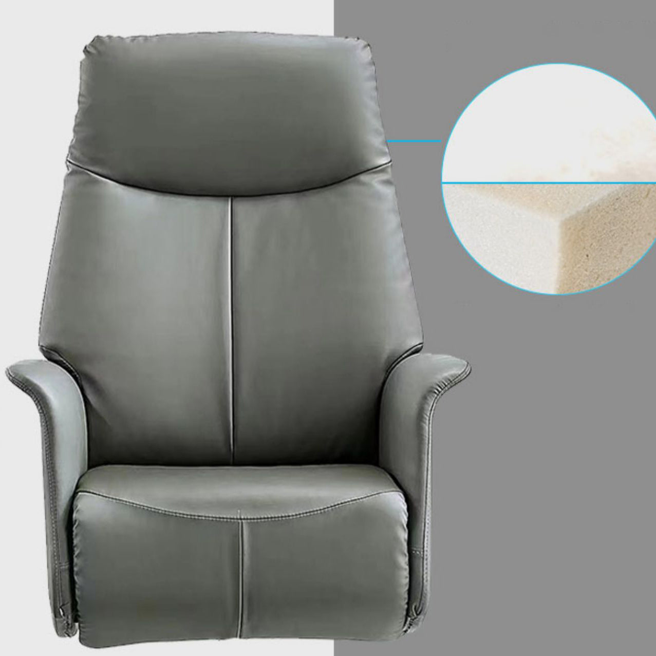 Modern Office Chair Leather No Distressing Ergonomic Chair with Wheels