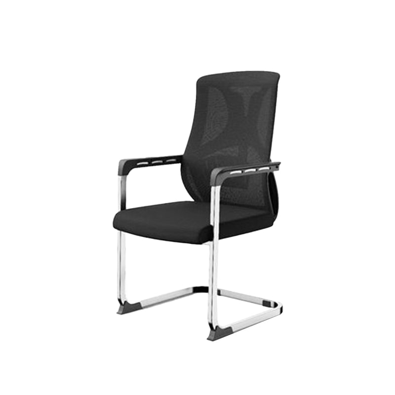 Modern Fixed Arms Office Chair No Distressing Ergonomic Desk Chair without Wheels