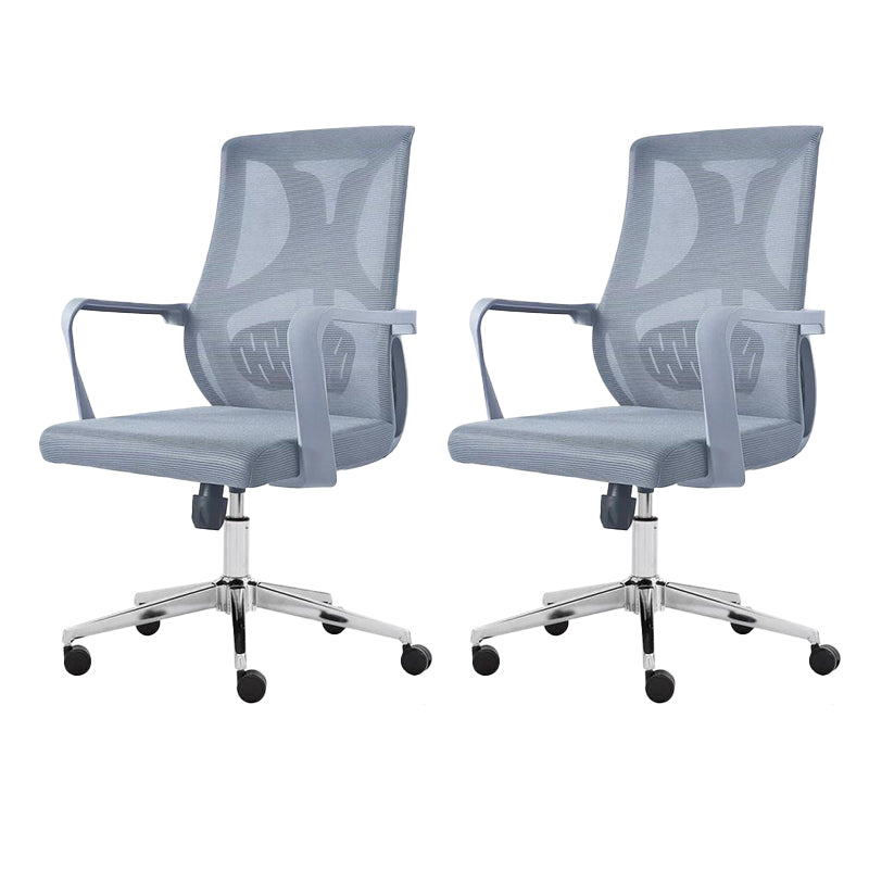 Modern Fixed Arms Office Chair No Distressing Ergonomic Desk Chair without Wheels