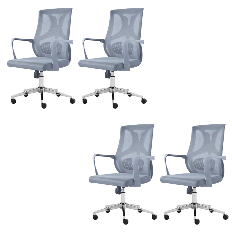 Modern Fixed Arms Office Chair No Distressing Ergonomic Desk Chair without Wheels