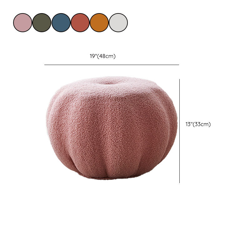 Luxury Ottoman Velvet Upholstered Solid Color Tear Resistant Round Ottoman
