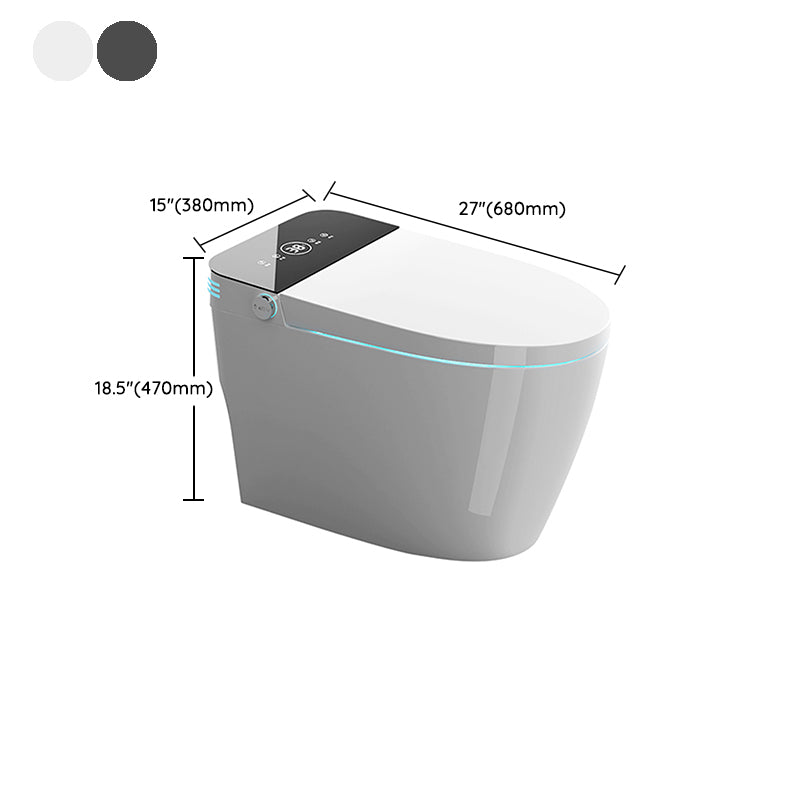 Minimalist White Floor Standing Bidet with Heated Seat and Remote Control Included