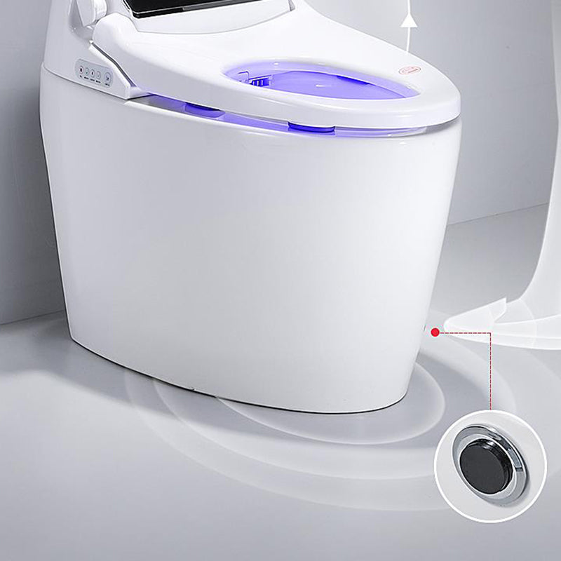 Contemporary White Floor Standing Bidet with Heated Seat and Remote Control Included