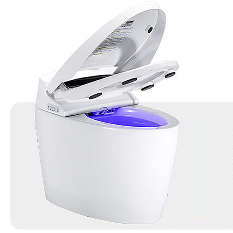 Contemporary White Floor Standing Bidet with Heated Seat and Remote Control Included