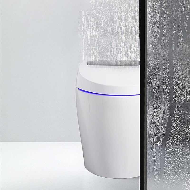 Contemporary White Floor Standing Bidet with Heated Seat and Remote Control Included