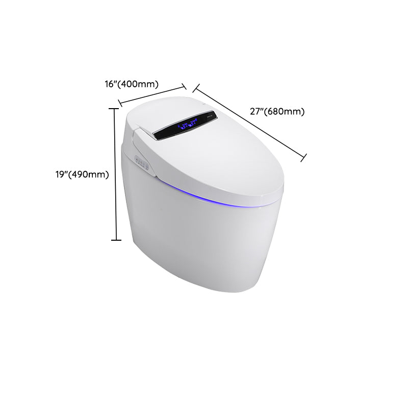 Contemporary White Floor Standing Bidet with Heated Seat and Remote Control Included