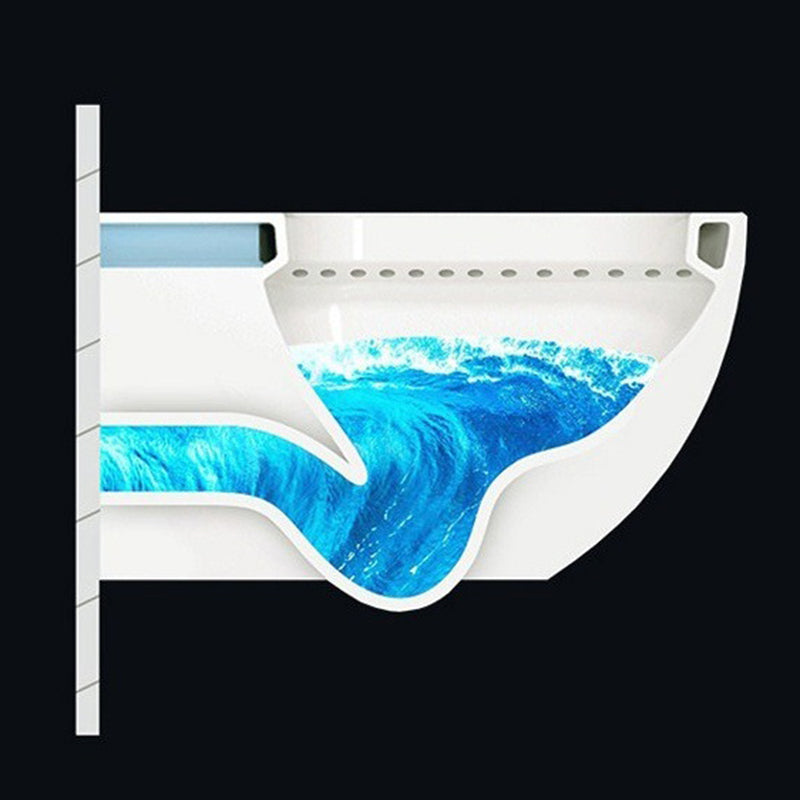 Contemporary Wall Hung Toilet Set Elongated Bowl Shape Smart Bidet