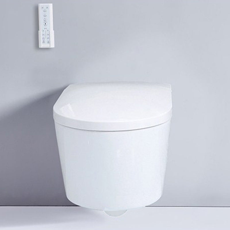 Contemporary Wall Hung Toilet Set Elongated Bowl Shape Smart Bidet