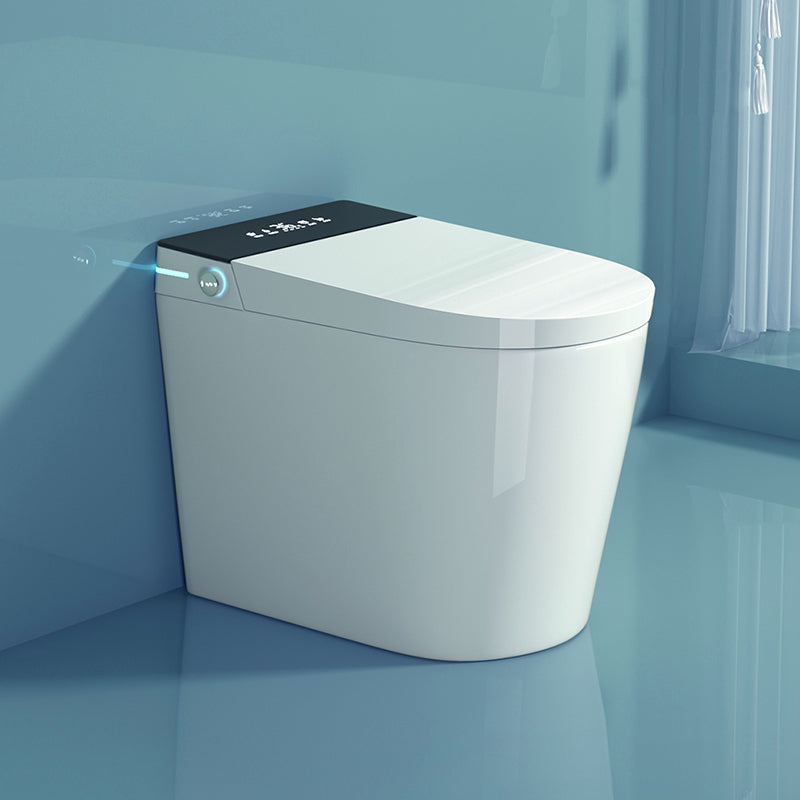 All-In-One Smart Toilet White Elongated Floor Standing Bidet