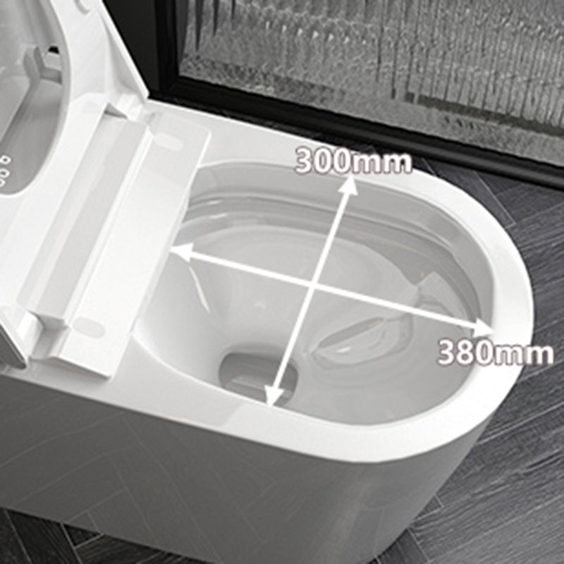 All-In-One Smart Toilet White Elongated Floor Standing Bidet with Heated Seat