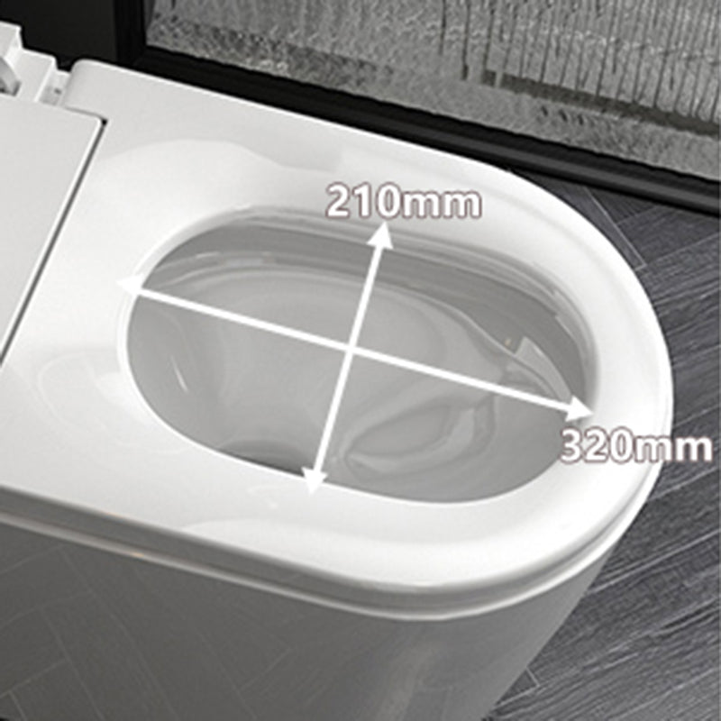 All-In-One Smart Toilet White Elongated Floor Standing Bidet with Heated Seat