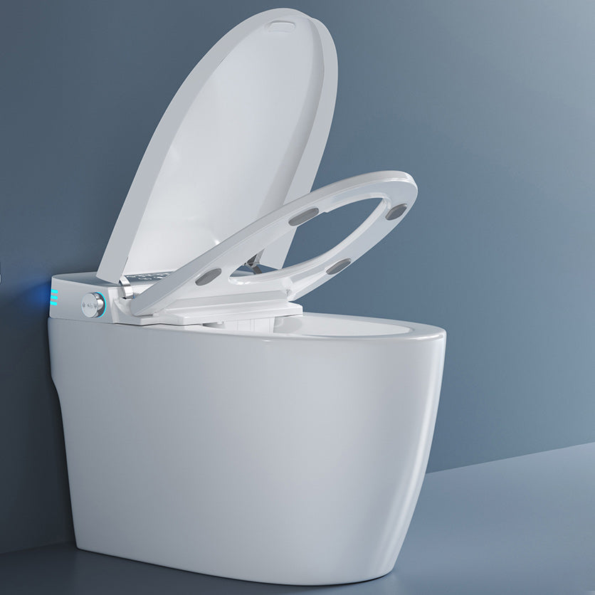 White Elongated Floor Mount Bidet All-In-One Smart Bidet with Heated Seat