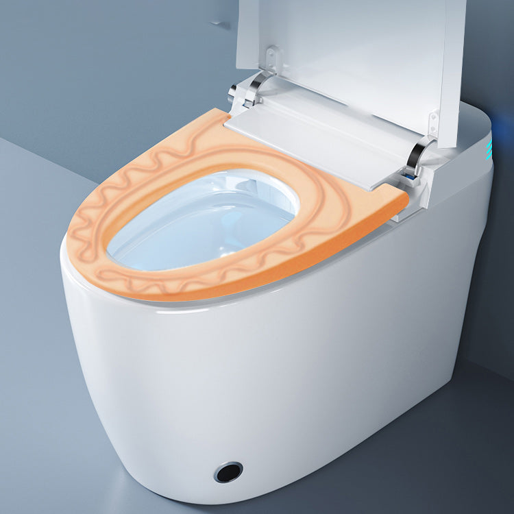 White Elongated Floor Mount Bidet All-In-One Smart Bidet with Heated Seat