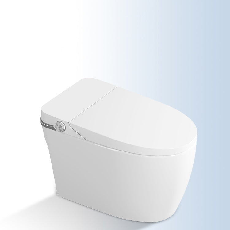 Elongated Floor Mount Bidet White Smart Bidet with Heated Seat