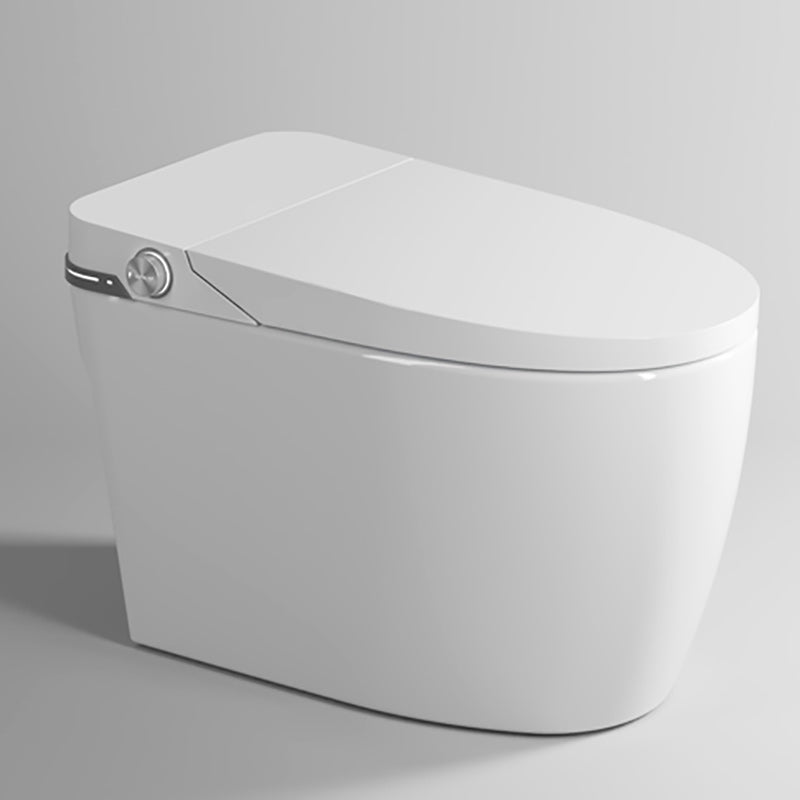 Elongated Floor Mount Bidet White Smart Bidet with Heated Seat