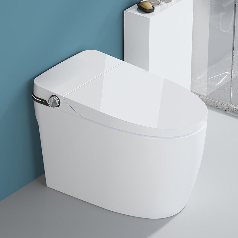 Elongated Floor Mount Bidet White Smart Bidet with Heated Seat