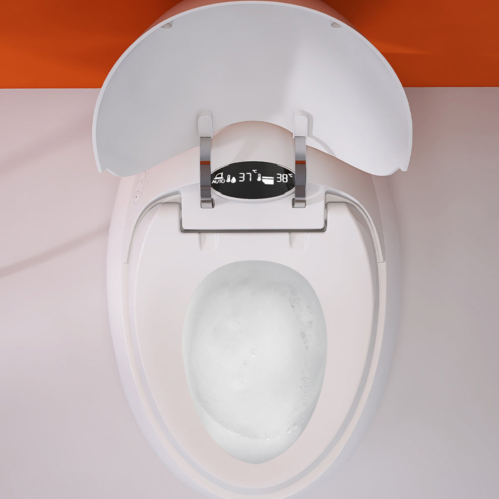 Round Floor Standing Bidet Contemporary White Ceramic Floor Mount Bidet