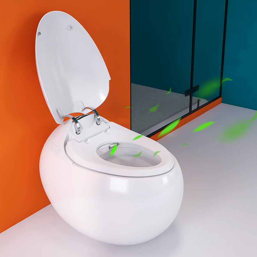 Round Floor Standing Bidet Contemporary White Ceramic Floor Mount Bidet