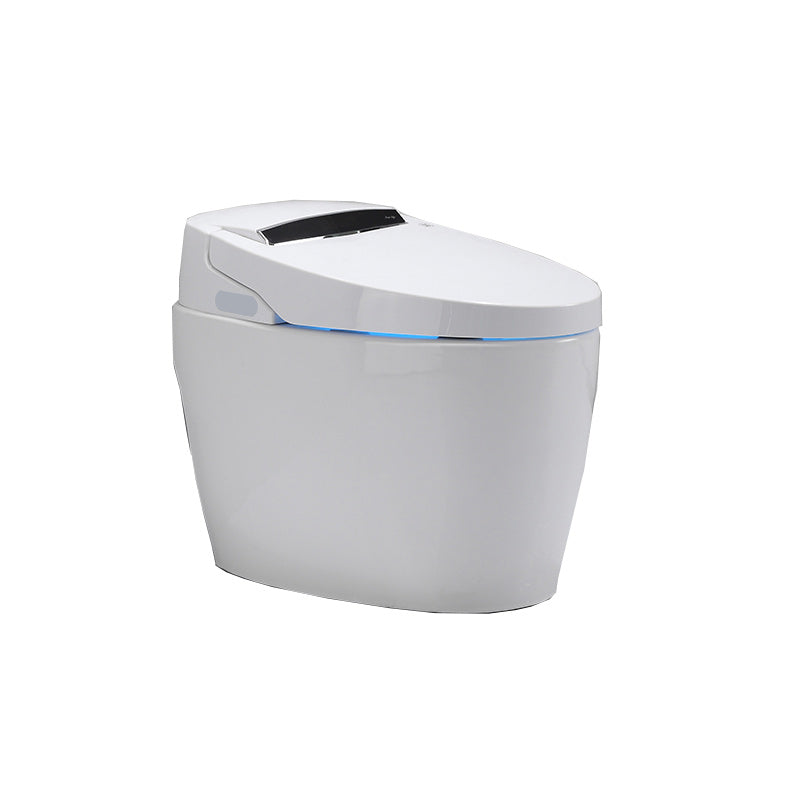 Elongated Floor Mount Bidet White Temperature Control Smart Bidet