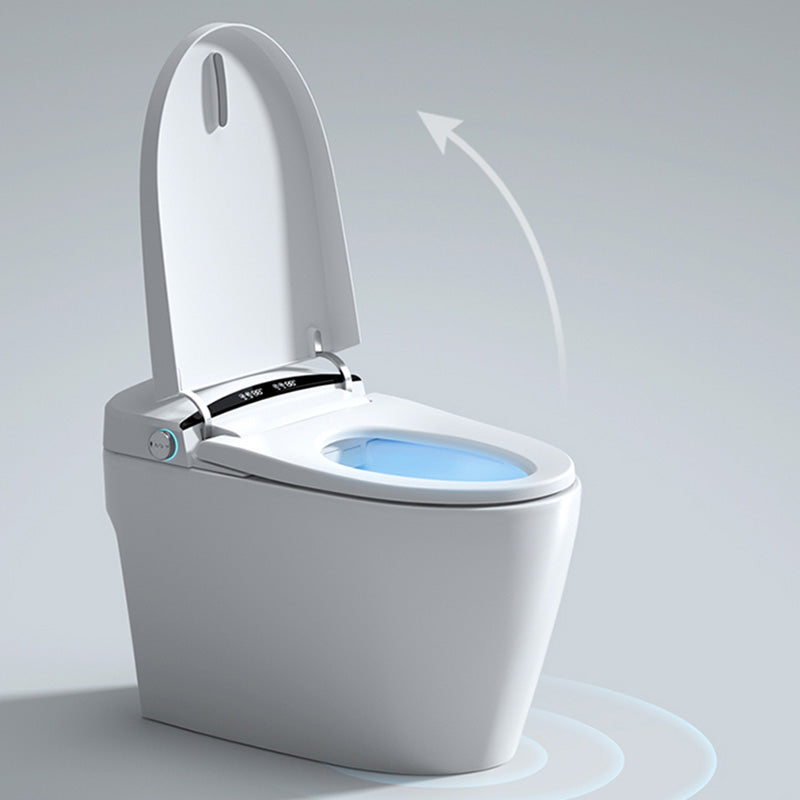 White Floor Mount Bidet Elongated Floor Standing Bidet with Heated Seat