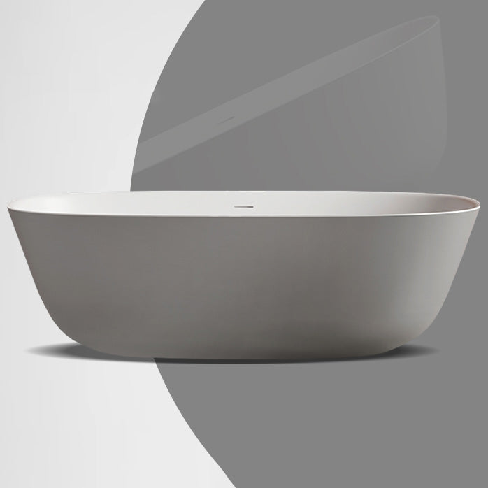 Soaking Antique Finish Bathtub Stand Alone Oval Modern Bath Tub