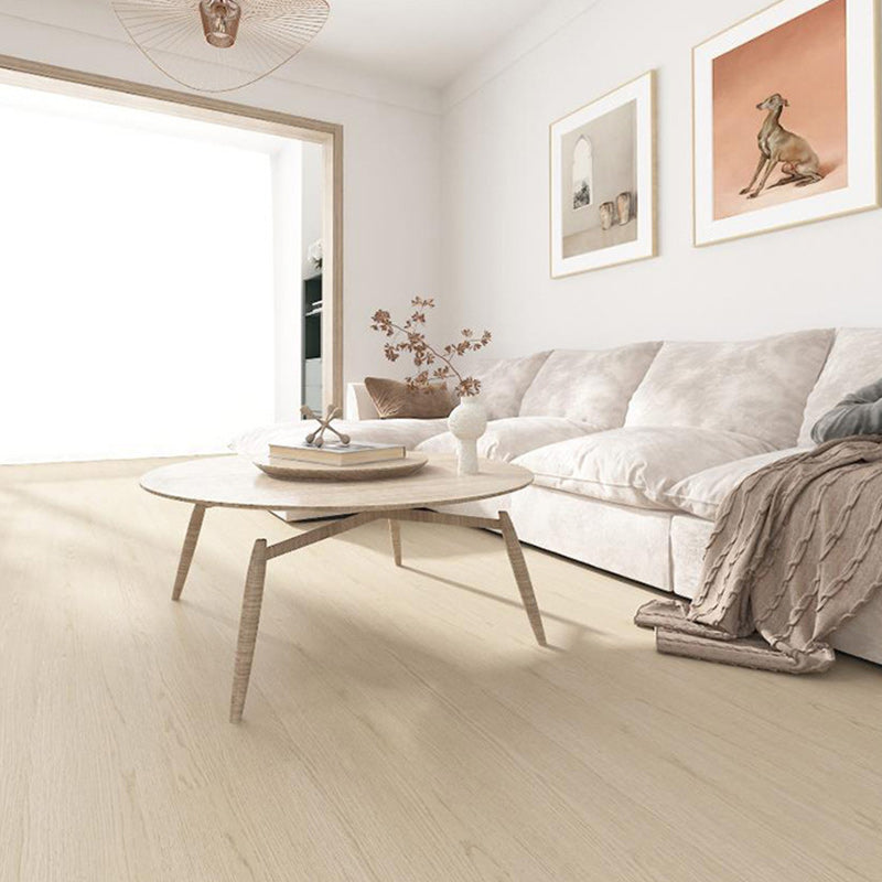 Beige Artificial Wood Laminate Plank Flooring Scratch Resistant Laminate Floor