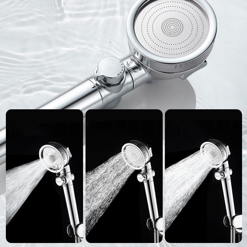 Super Pressurized Shower Head 3 Sprays Adjustable Water Flow Round Shower Head