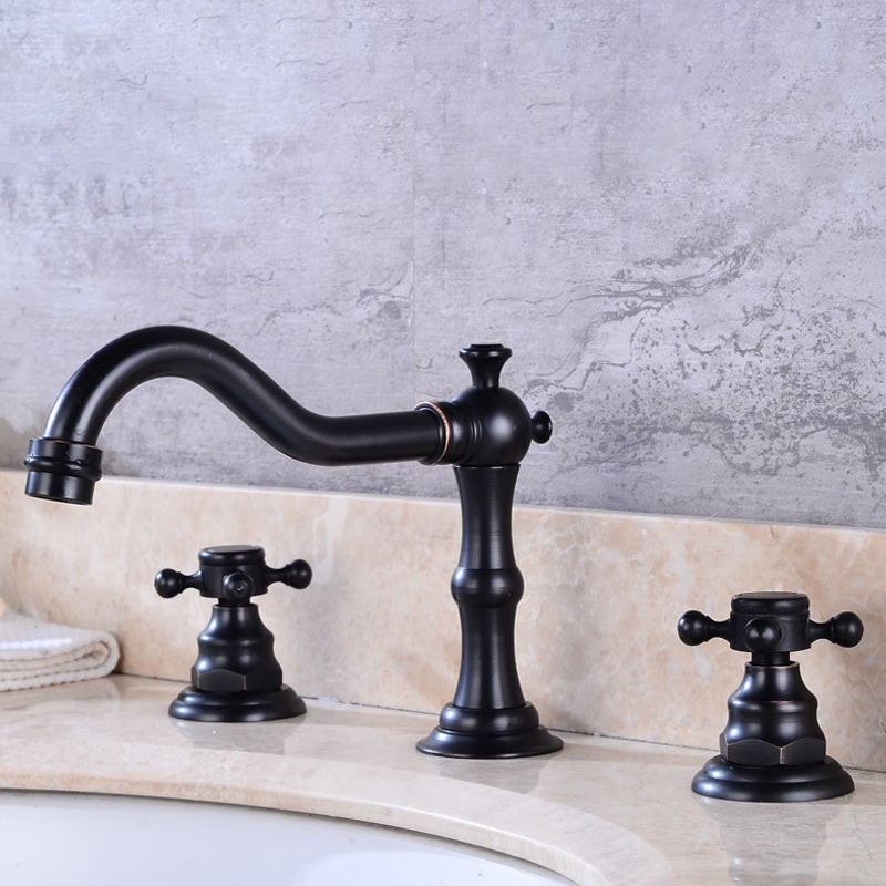 Widespread Bathroom Faucet 3 Holes Circular Vessel Sink Faucet