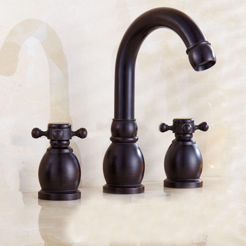 Widespread Bathroom Faucet 3 Holes Circular Vessel Sink Faucet