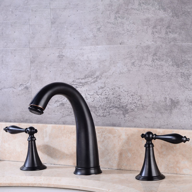 Widespread Bathroom Faucet 3 Holes Circular Vessel Sink Faucet