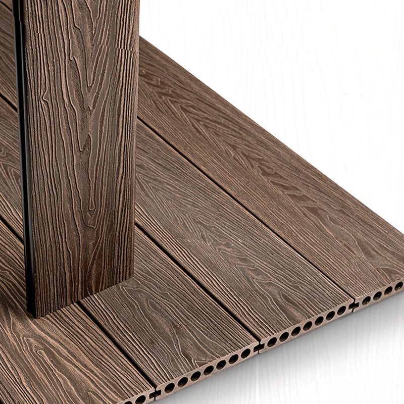 Contemporary Hardwood Deck Tiles Wire brushed Nail Tile Flooring