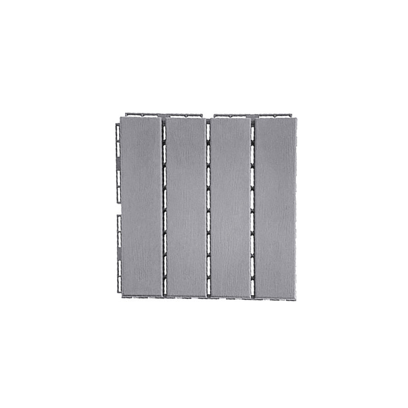 12" X 12" 4-Slat Square Deck/Patio Flooring Tiles Snap Fit Installation Floor Board Tiles