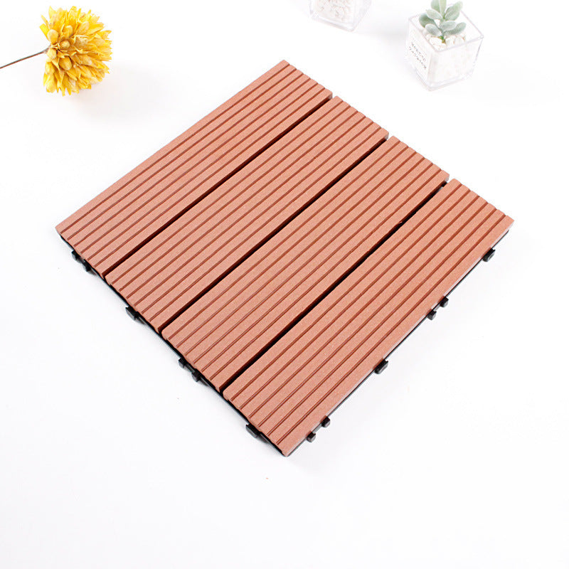 12" X 12" 4-Slat Square Deck/Patio Flooring Tiles Snapping Installation Floor Board Tiles