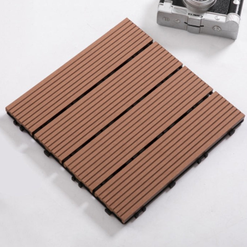 Interlocking Decking Tiles Striped Pattern Square Deck Plank Outdoor Patio