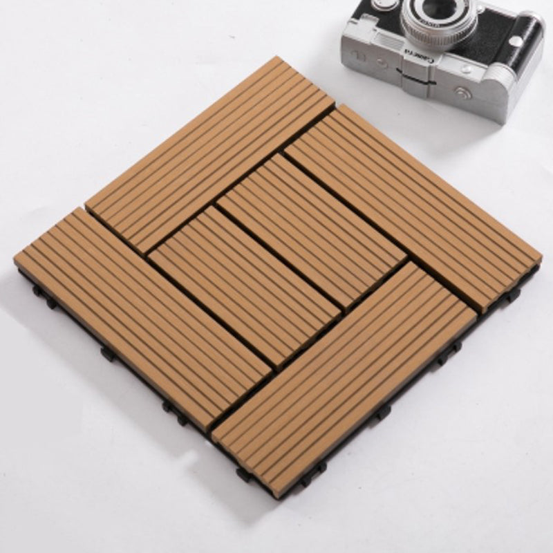 Interlocking Decking Tiles Striped Pattern Square Deck Plank Outdoor Patio