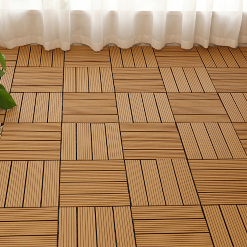 Square PVC Deck/Patio Flooring Tiles Interlocking Installation Outdoor Patio Tiles