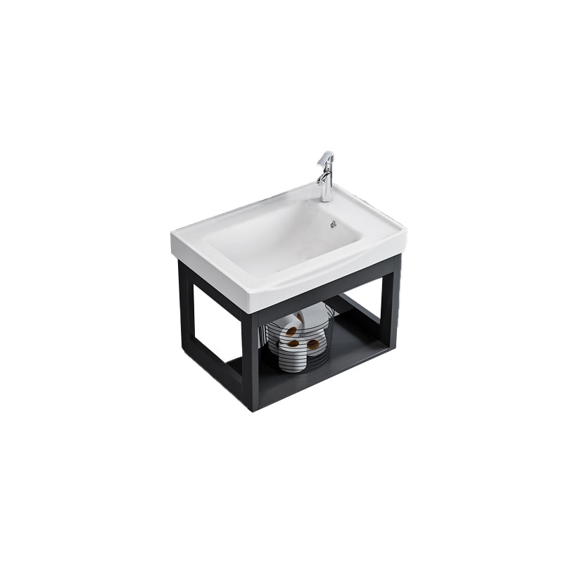 Bathroom Sink Vanity Rectangular Sink Storage Shelf Sink Vanity