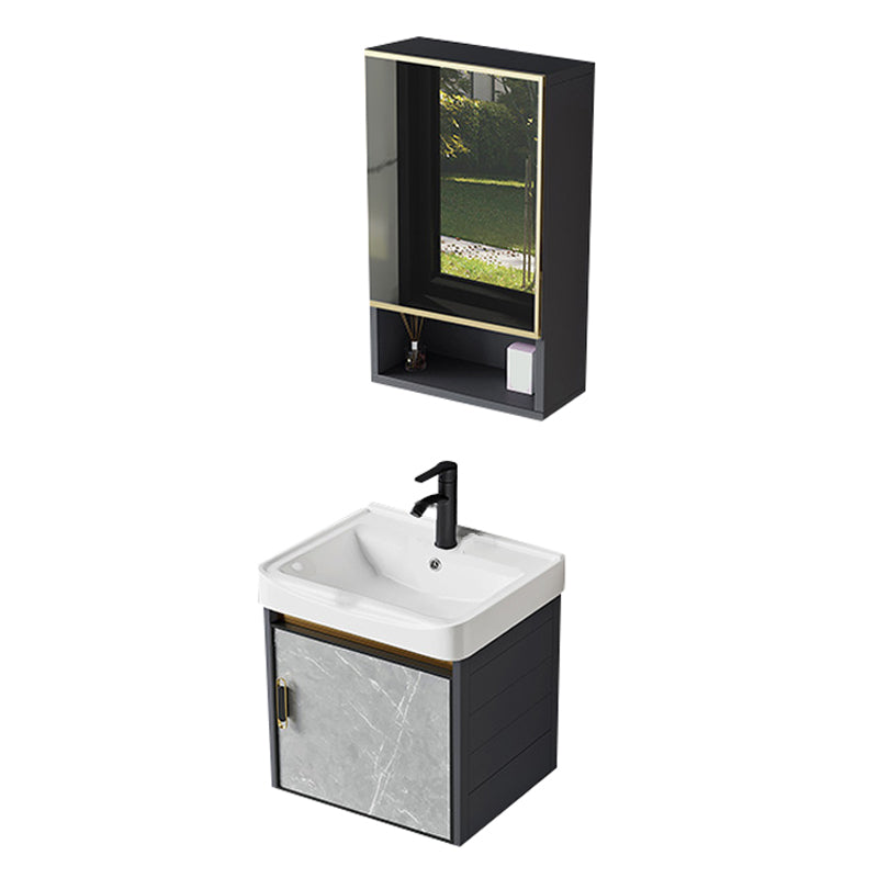 Modern Sink Vanity Set Wall Mounted Drawers Ceramic Sink Set