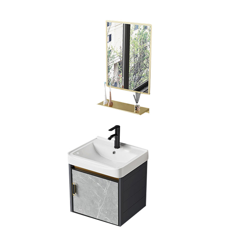 Modern Sink Vanity Set Wall Mounted Drawers Ceramic Sink Set