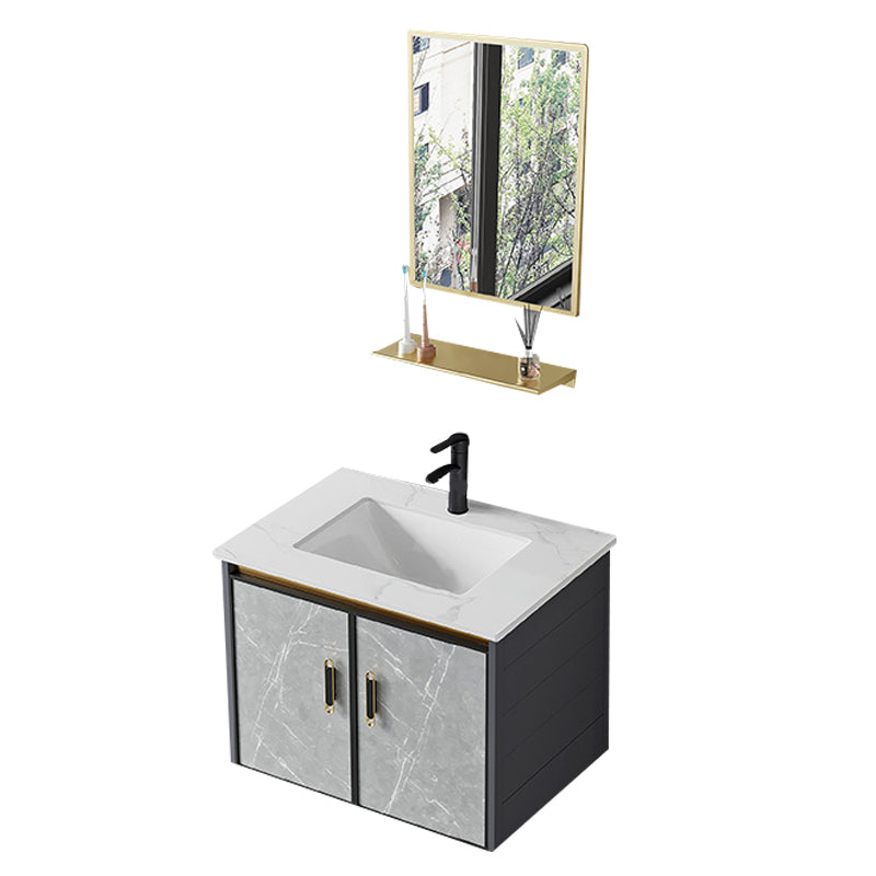 Modern Sink Vanity Set Wall Mounted Drawers Ceramic Sink Set