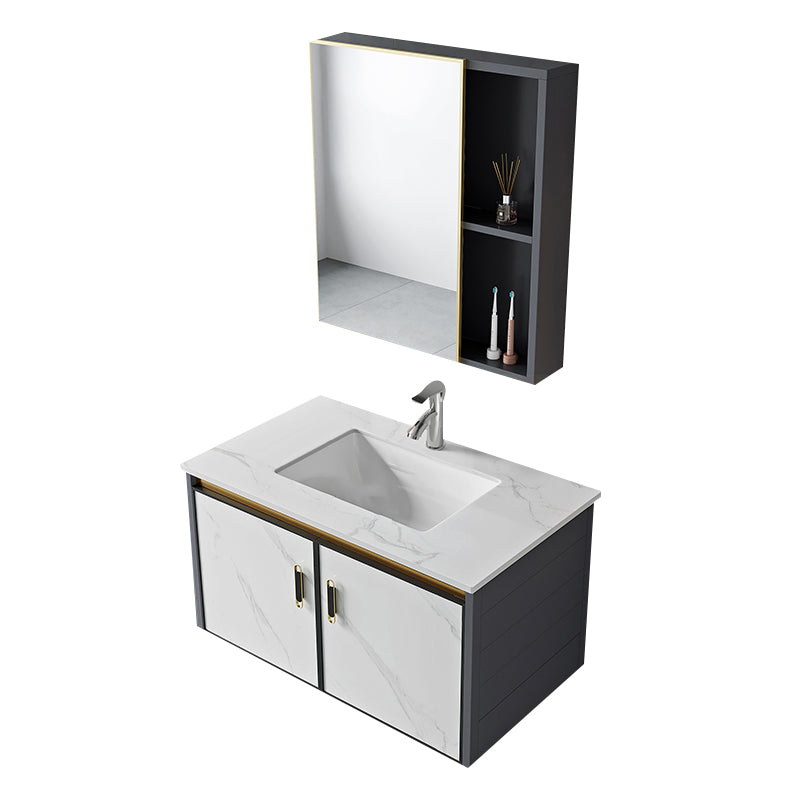 Modern Style Bath Vanity Dirt Resistant Wall Mount Bath Vanity with Faucet