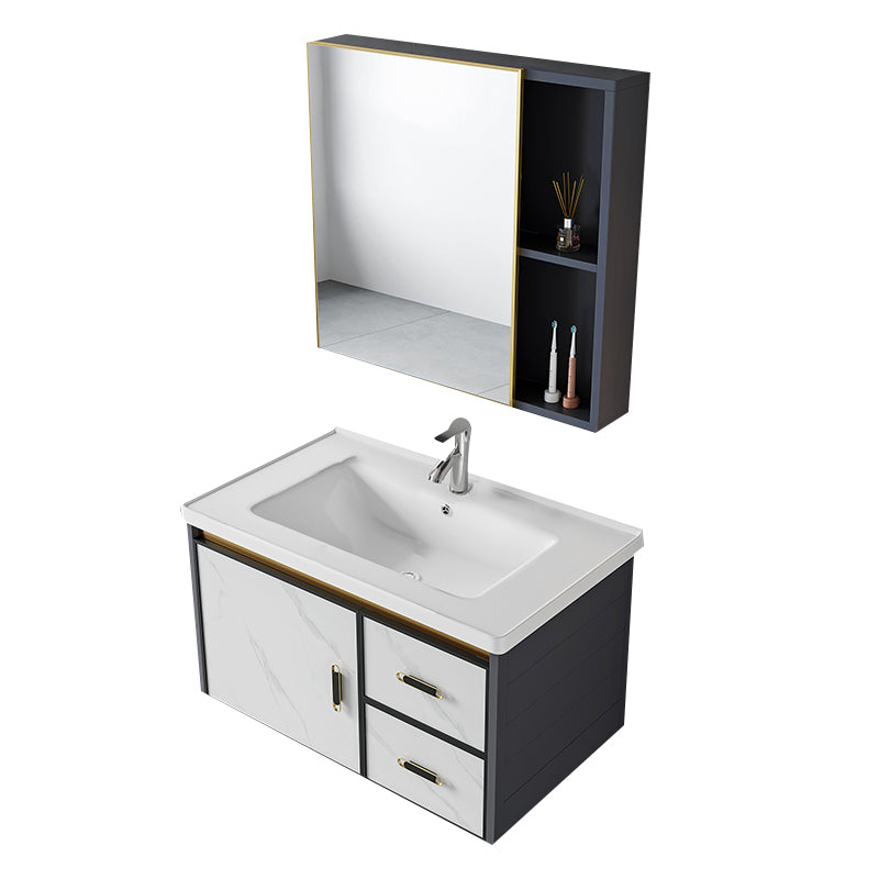 Modern Style Bath Vanity Dirt Resistant Wall Mount Bath Vanity with Faucet