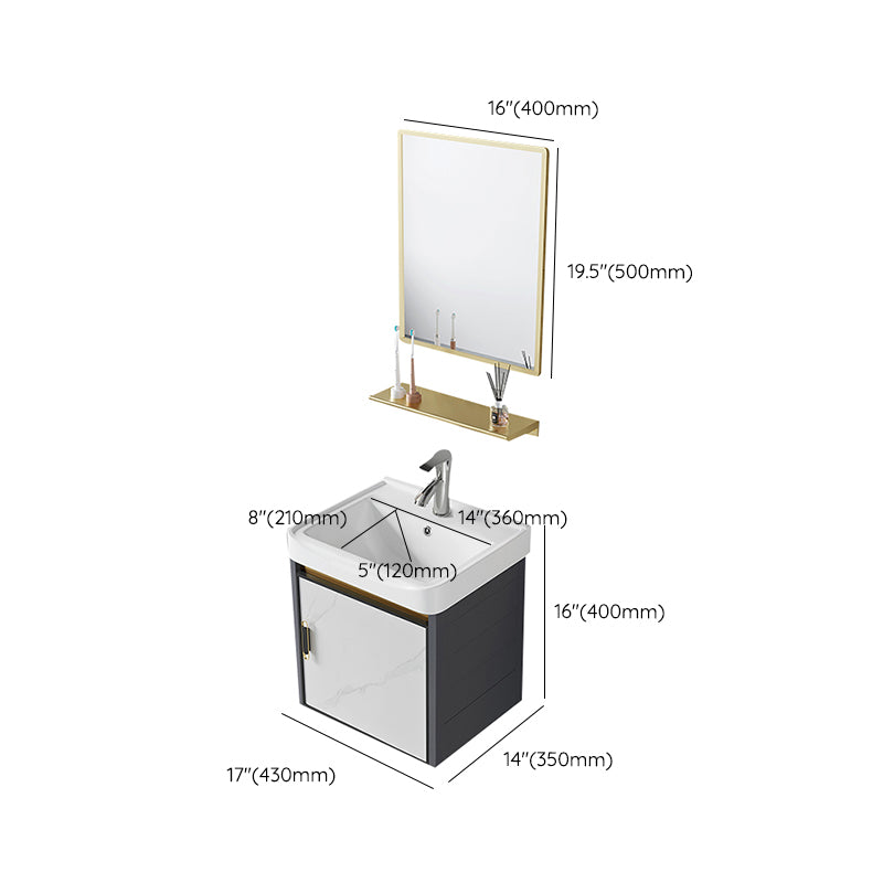 Modern Style Bath Vanity Dirt Resistant Wall Mount Bath Vanity with Faucet