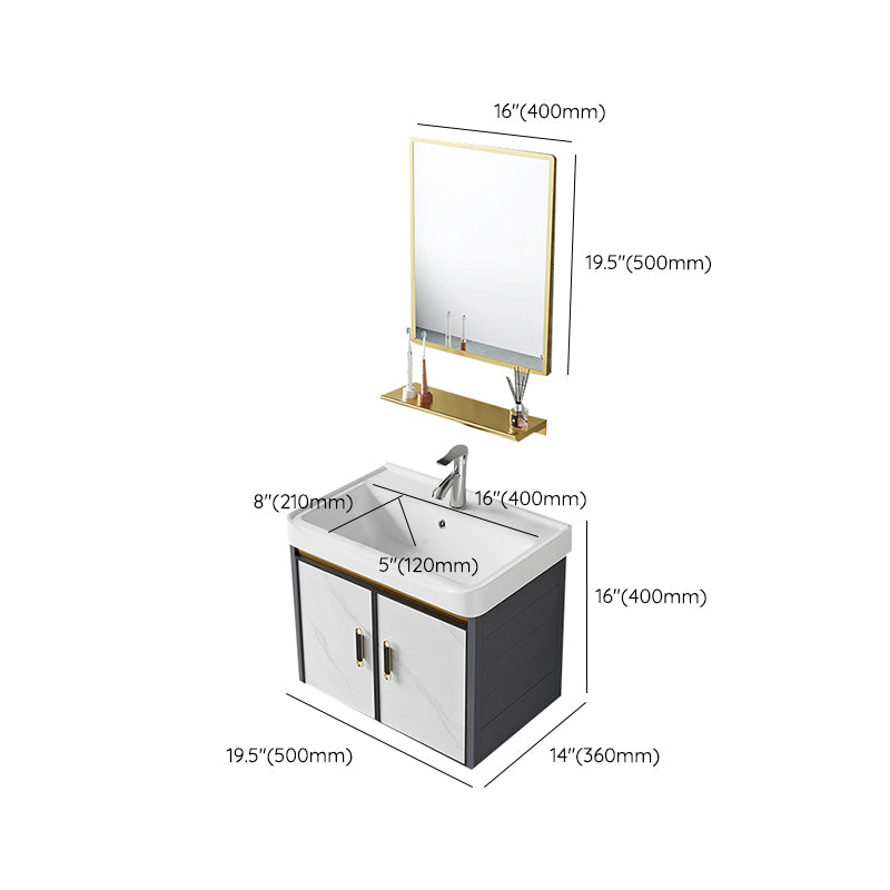 Modern Style Bath Vanity Dirt Resistant Wall Mount Bath Vanity with Faucet