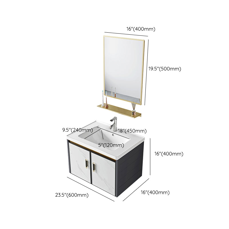 Modern Style Bath Vanity Dirt Resistant Wall Mount Bath Vanity with Faucet