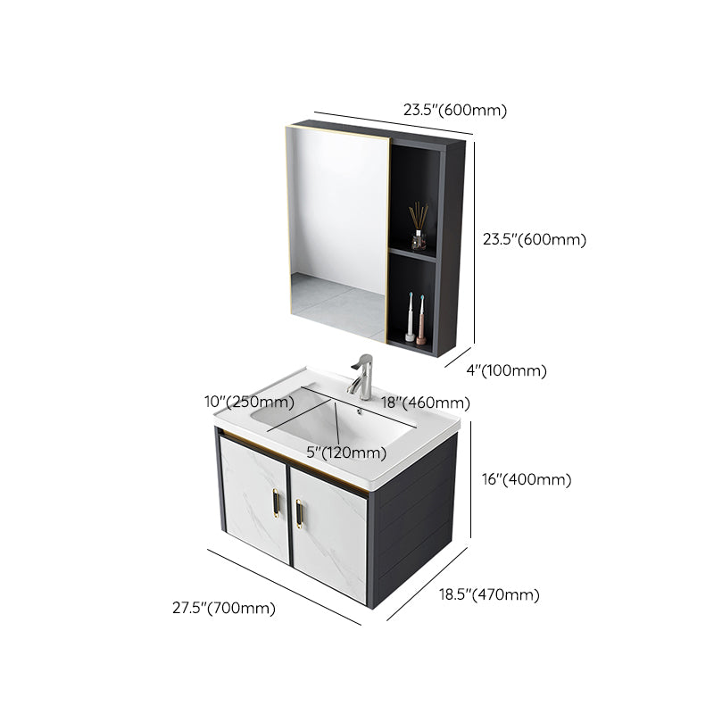 Modern Style Bath Vanity Dirt Resistant Wall Mount Bath Vanity with Faucet