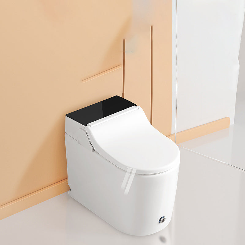 White Elongated Floor Mount Bidet Heated Seat Smart Bidet with Tank