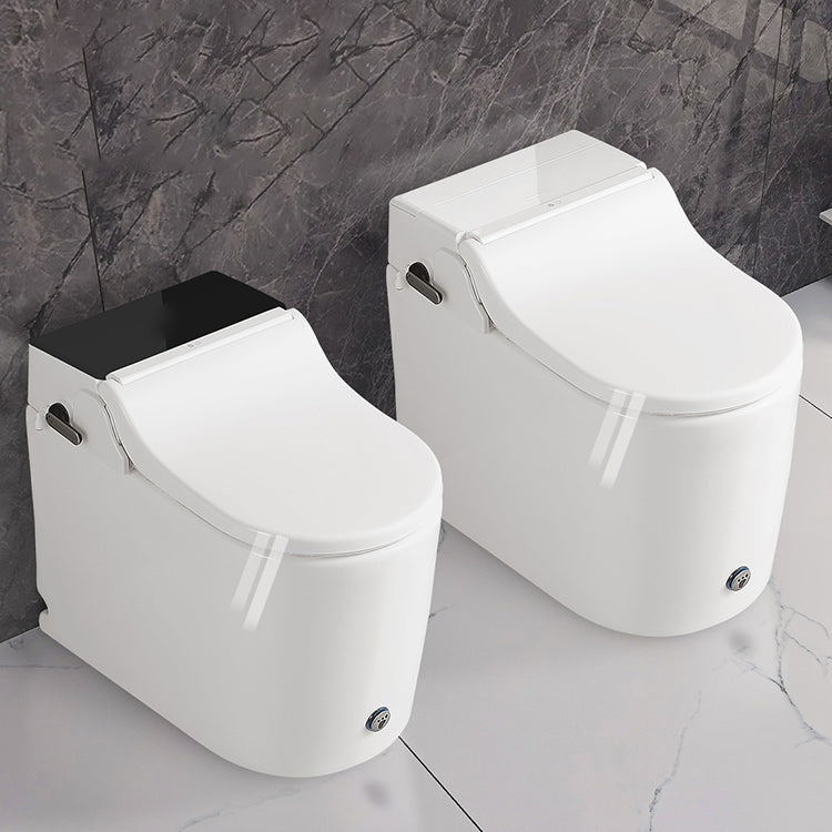 White Elongated Floor Mount Bidet Heated Seat Smart Bidet with Tank